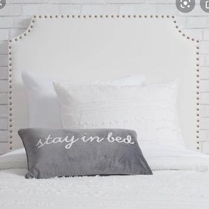 White Dormify head board. Dorm (twin bed)